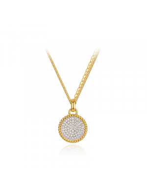 项链•Glam Ever X 陈燃联名锆石系列 Chain pendant disc necklace 链条吊坠圆盘项链