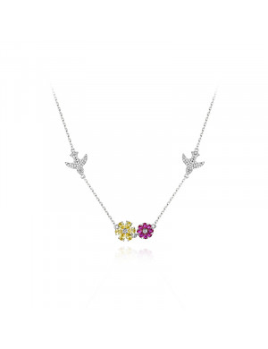 项链•鸟语花香系列 Whispering Bird Necklace 花鸟项链