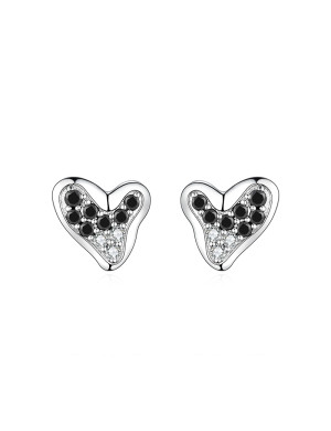 耳环•暗夜系列 Night  love earrings 暗夜爱心耳钉