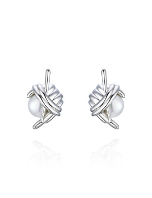 耳环•编织系列 Braided knot earrings 编织绳结耳钉