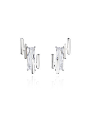 耳环•祥云系列 Zircon Xiangyun earrings 锆石祥云耳钉