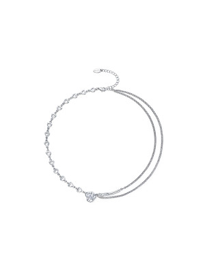 项链•蜡烛系列 Heart-shaped candle asymmetrical necklace心形蜡烛不对称项链