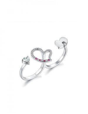 戒指• 臻爱之心系列 Love of My Life Ring三心连指开口戒指