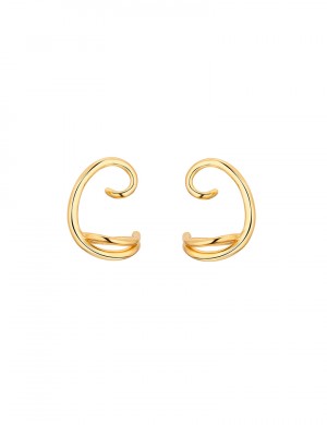 耳环• 质感金属系列 I heard it Earrings曲线造型金属耳环