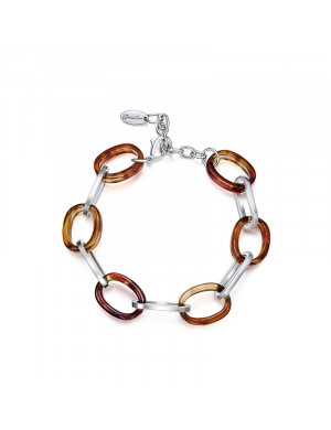 手链•Glam Ever X 陈燃联名树脂系列 Amber metal bracelet 琥珀色金色手链