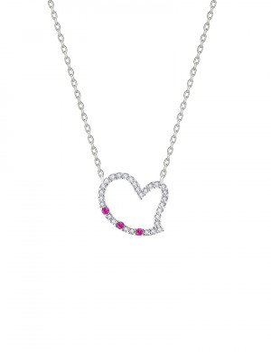 项链• 臻爱之心系列 Shape Of My Heart Necklace镂空锆石爱心项链