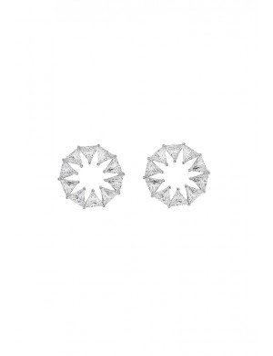 耳环•彩虹系列 Madeline Earrings圆形三角钻石耳钉