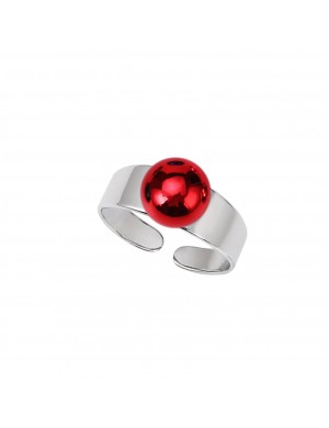 戒指• 时尚系列 The More The Merrier convertible ring 可拆卸彩珠开口戒指 戒圈+红色彩珠