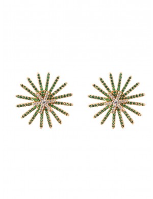 耳环•烟花系列 Green Sparkle Earrings绿色烟花耳环