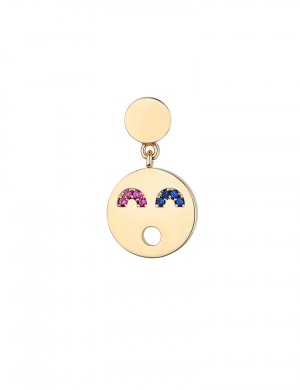耳环•笑脸系列 Smiley Face Earrings哈哈脸吊坠耳环（单只）
