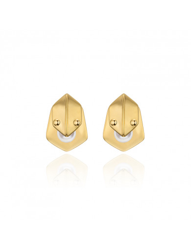 耳钉•国潮系列 Armor stud earrings 铠甲珍珠耳钉