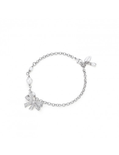 手链•Glam Ever X Akiiiko联名系列 Bow pearl pendant bracelet 蝴蝶结珍珠吊坠手链