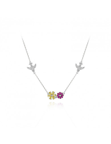 项链•鸟语花香系列 Whispering Bird Necklace 花鸟项链