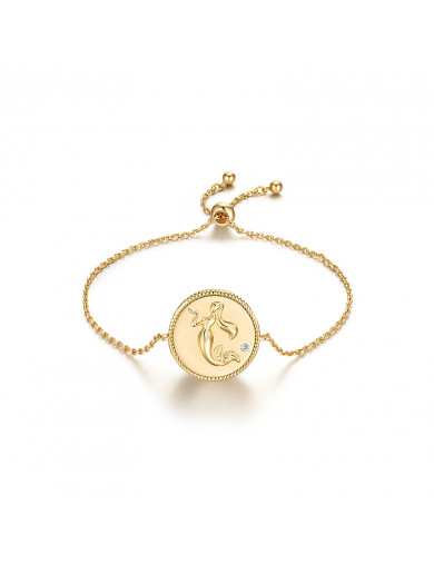 手链•美人鱼系列 Mermaid Engravement Bracelet 浮雕美人鱼伸缩手链