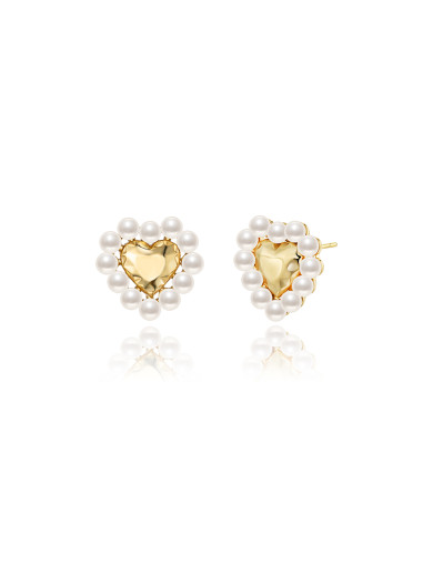 耳环•流光系列 Streamer Heart stud earrings 流光爱心耳钉