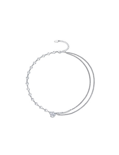项链•蜡烛系列 Heart-shaped candle asymmetrical necklace心形蜡烛不对称项链