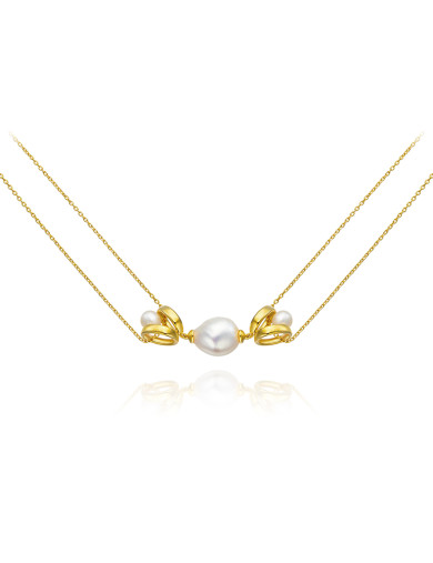 项链•巴洛克珍珠系列 Baroque imitation pearl pendant necklace 巴洛克仿珍珠吊坠项链