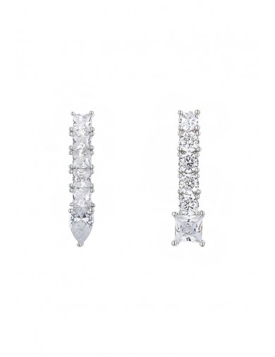 耳环• 时尚系列 watch me shine earrings不对称联排锆石耳环