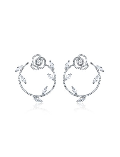 耳环• 英伦玫瑰系列 Secret Garden Earrings大圈玫瑰耳环