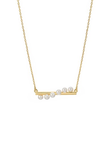 项链• 珍珠乐园系列 Pearls on the swing Necklace流线形珍珠环绕项链