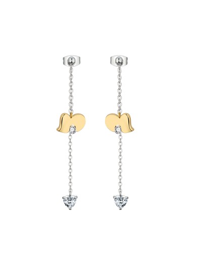 耳钉• 臻爱之心系列 Love You Twice Earrings前后双心长坠耳环