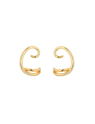 耳环• 质感金属系列 I heard it Earrings曲线造型金属耳环