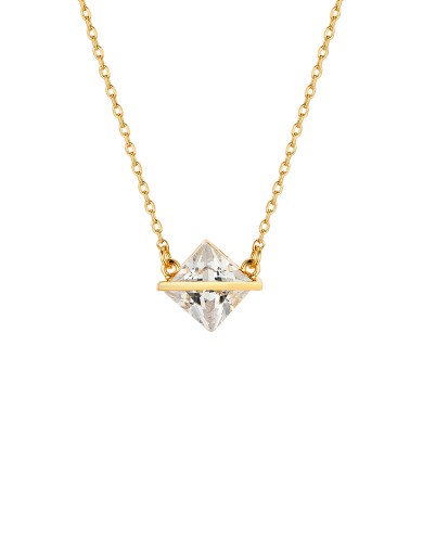 项链• 闪耀锆石系列 Square Diamond Necklace方钻金属锁骨链