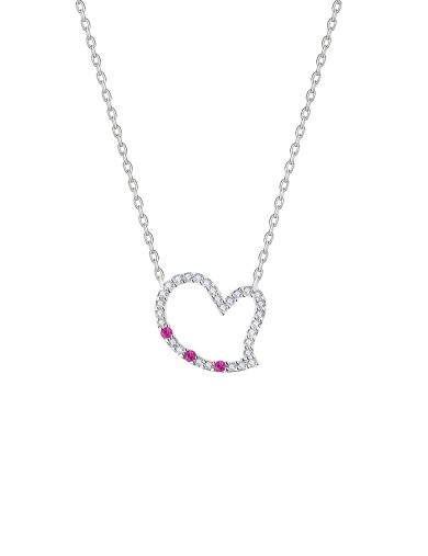 项链• 臻爱之心系列 Shape Of My Heart Necklace镂空锆石爱心项链