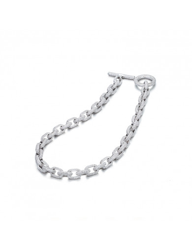 项链•Glam Ever X Akiiiko联名系列 Zircon chain Cuban necklace 锆石链条古巴项链