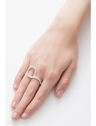 戒指• 时尚系列 Moon Light Ring月半弯锆石开口戒指