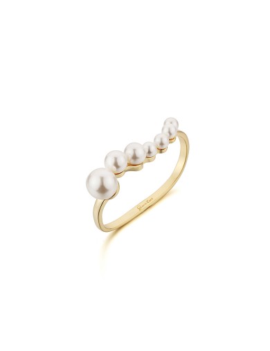 戒指• 时尚系列  Waving Pearls Ring  波浪珍珠戒指