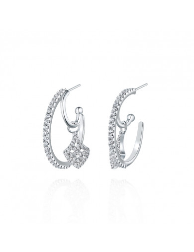 耳环•鱼尾系列 Fish Tail Hoop Earring 大圈鱼尾吊坠耳环