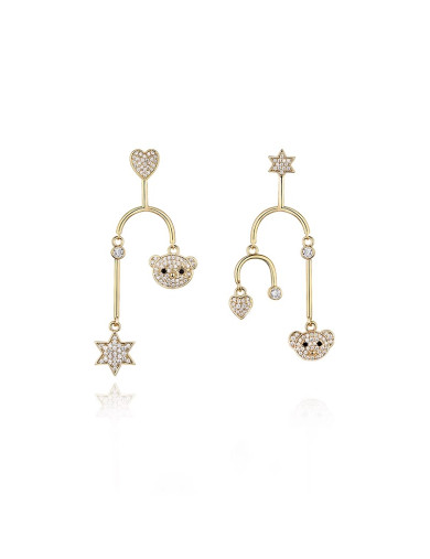 耳环•小熊系列 Little Bear star asymmetrical earrings 小熊星星不对称耳环