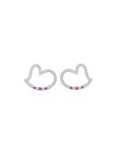 耳钉• 臻爱之心系列 Shape of My Heart Earrings镂空锆石爱心耳钉