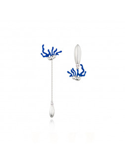 耳环•Glam Ever X 伍嘉成联名无名岛系列 Asymmetrical the waves earrings 不对称浪花长链耳环