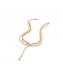 项链•Glam Ever X Akiiiko联名系列 pearl chain necklace 环形珍珠链条项链