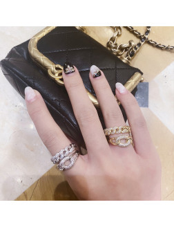 戒指•Glam Ever X Akiiiko联名系列 Hollow zircon ring 镂空锆石环扣戒指