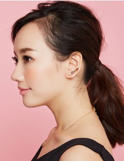 耳环•彩虹系列 Jenny's Love Earrings 四色钻石单边耳环