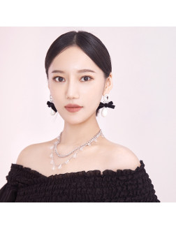 项链•Glam Ever X Akiiiko联名系列  Pearl and crystal necklace 珍珠水晶项链