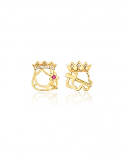 耳环• 国王皇后系列 Sword & Rose Ear Studs 剑与玫瑰耳钉    