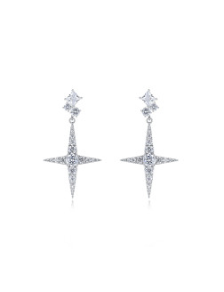 耳环•满天星系列 Four-pointed star earrings 四芒星耳环