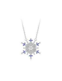 项链•雪花系列 Blue snowflake necklace  蓝色雪花项链
