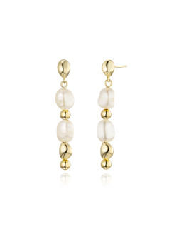 耳环•流光系列 Streamer pearl long earrings 流光珍珠长耳环