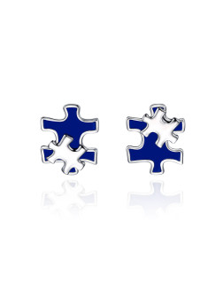 耳环•拼图游戏系列 Jigsaw stud earrings 拼图耳钉