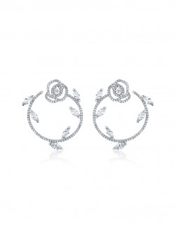 耳环• 英伦玫瑰系列 Secret Garden Earrings大圈玫瑰耳环