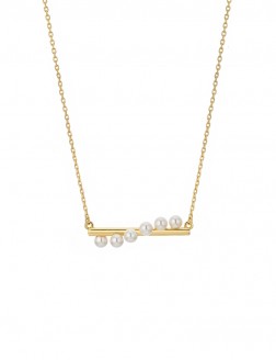 项链• 珍珠乐园系列 Pearls on the swing Necklace流线形珍珠环绕项链