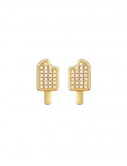 耳环• 冰淇淋系列 Sweet Bite Earrings双色锆石棒冰耳钉