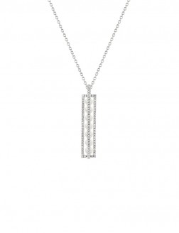 项链• 锆石珍珠系列  Abacus Diamond Pearls Necklace竖排珍珠锆石项链