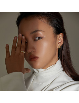 耳钉•国潮系列 Armor stud earrings 铠甲珍珠耳钉