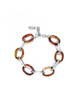 手链•Glam Ever X 陈燃联名树脂系列 Amber metal bracelet 琥珀色金色手链